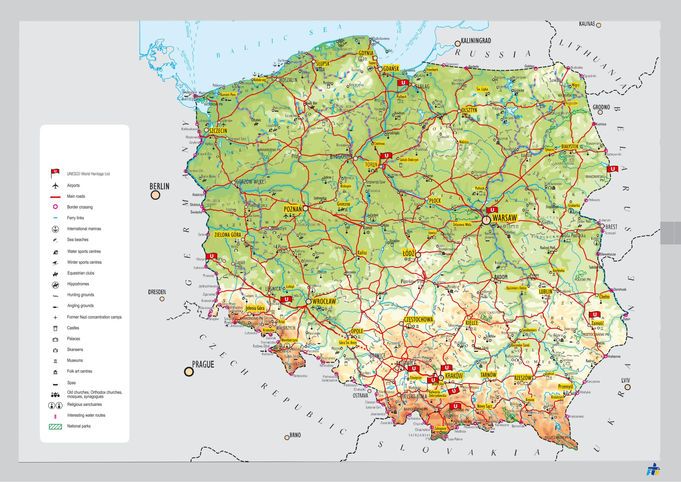 Map of Poland